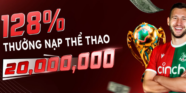 Khuyến mãi thể thao 128% tại Bbet