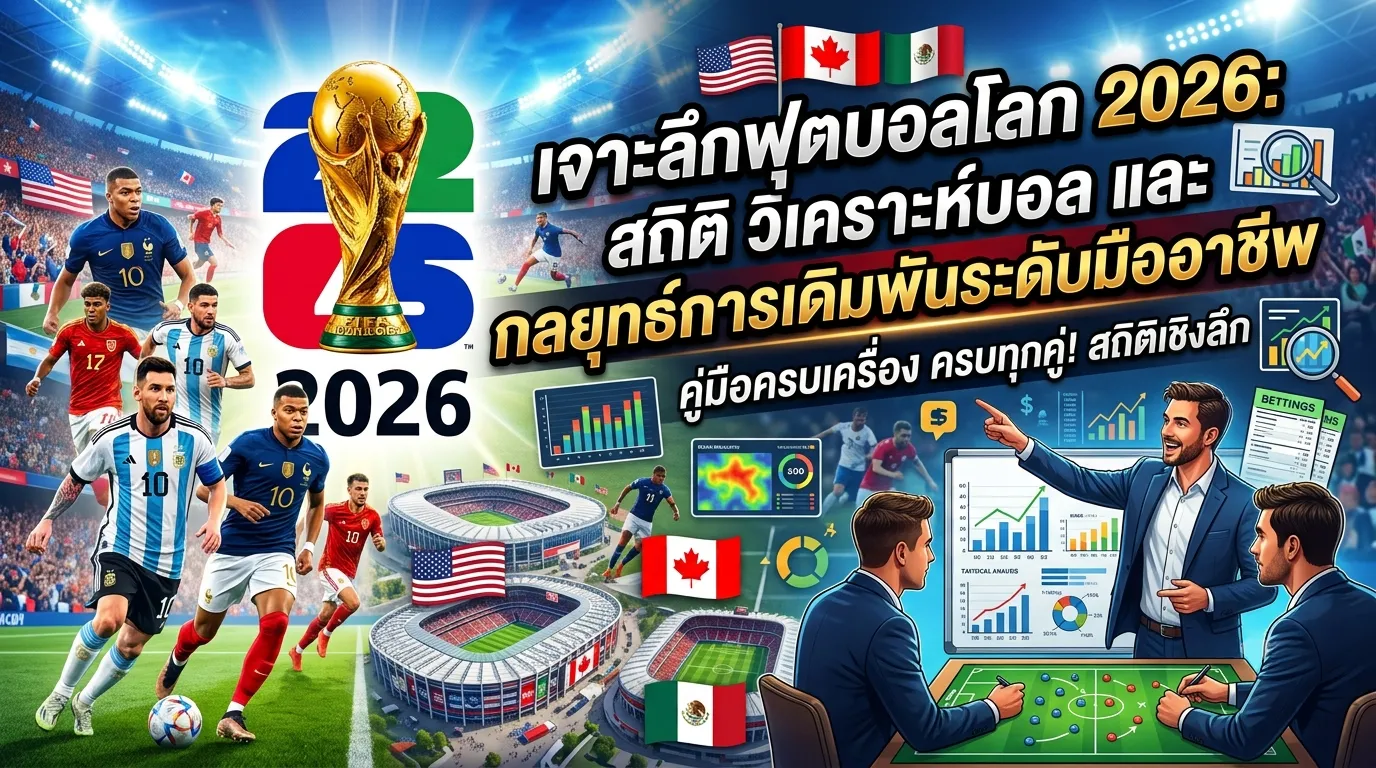 เจาะลึกฟุตบอลโลก 2026: สถิติ วิเคราะห์บอล และกลยุทธ์การเดิมพันระดับมืออาชีพ